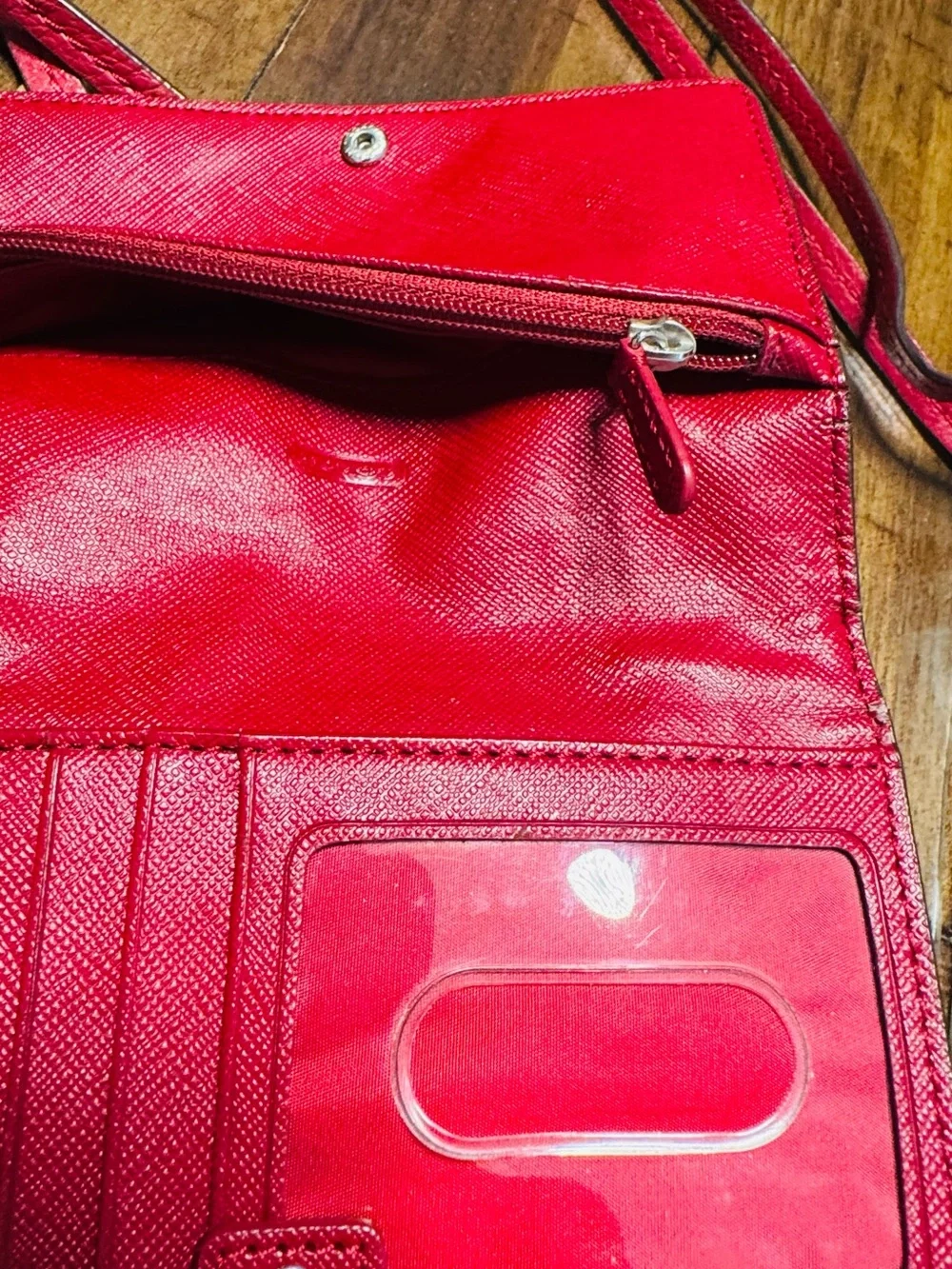 COACH Pebbled Leather Wallet Crossbody Bag with Turn-Lock